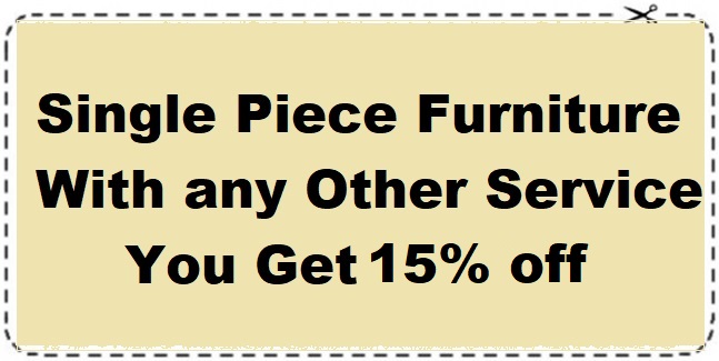 Single Piece Furniture 15% Off