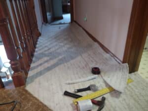 installing new carpet in hallway 2