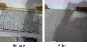 Carpet Repair large hole before after