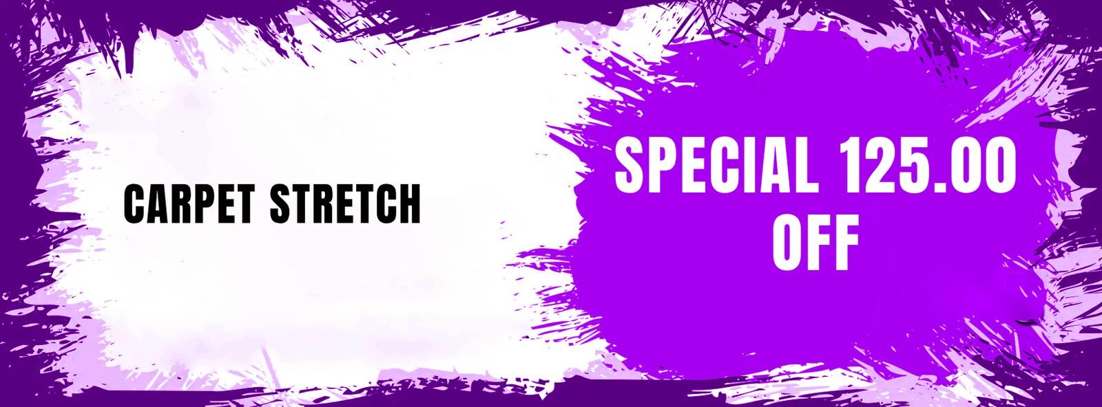 coupon carpet stretching 125.00