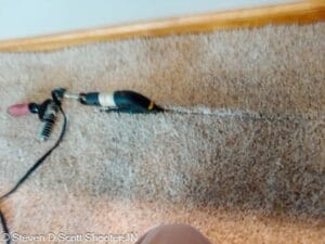 Seam carpet after replacing area patched